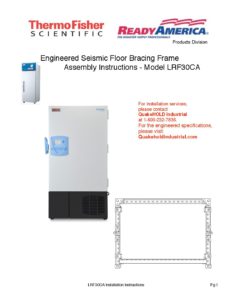 LRF30CA Recalculated General Engineered Floor Bracing Frame Installation Instructions