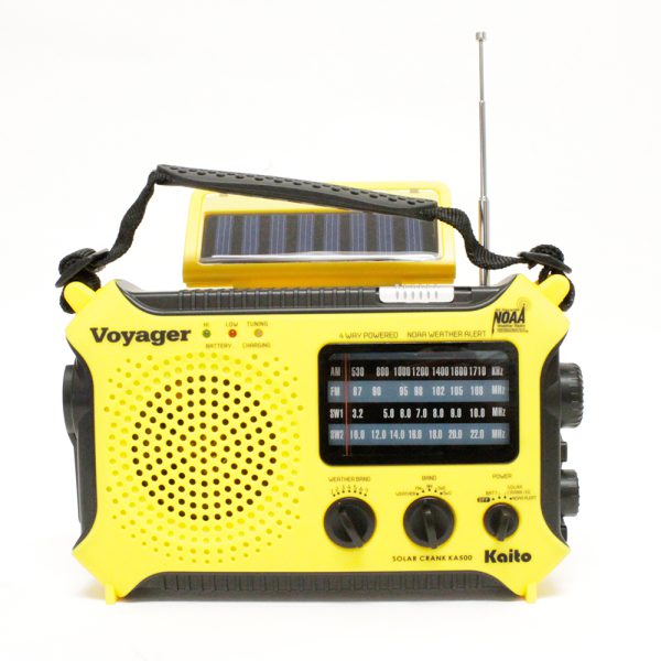 The Voyager – Solar AM/FM/SW/NOAA Weather Band Radio Flashlight
