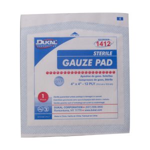 Sterile Gauze 4″ x 4″ Pads – Single