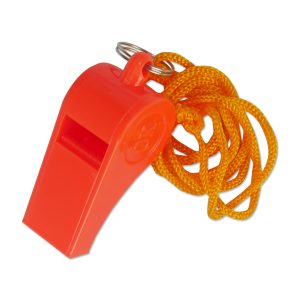 Plastic Distress Whistle w/ Lanyard