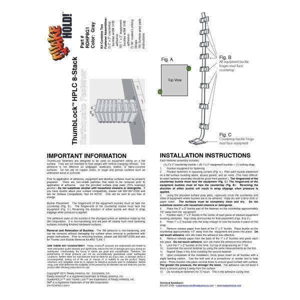 HPLC 8-Stack Fastener,Gray