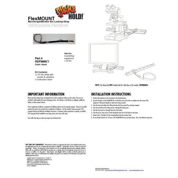 FlexMount Monitor/Microscope Bio Locking Strap