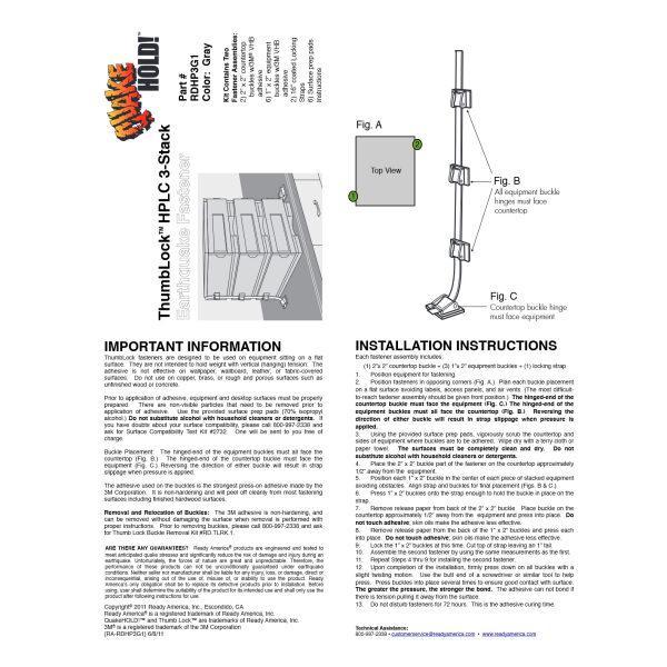 HPLC 3-Stack Fastener,Gray