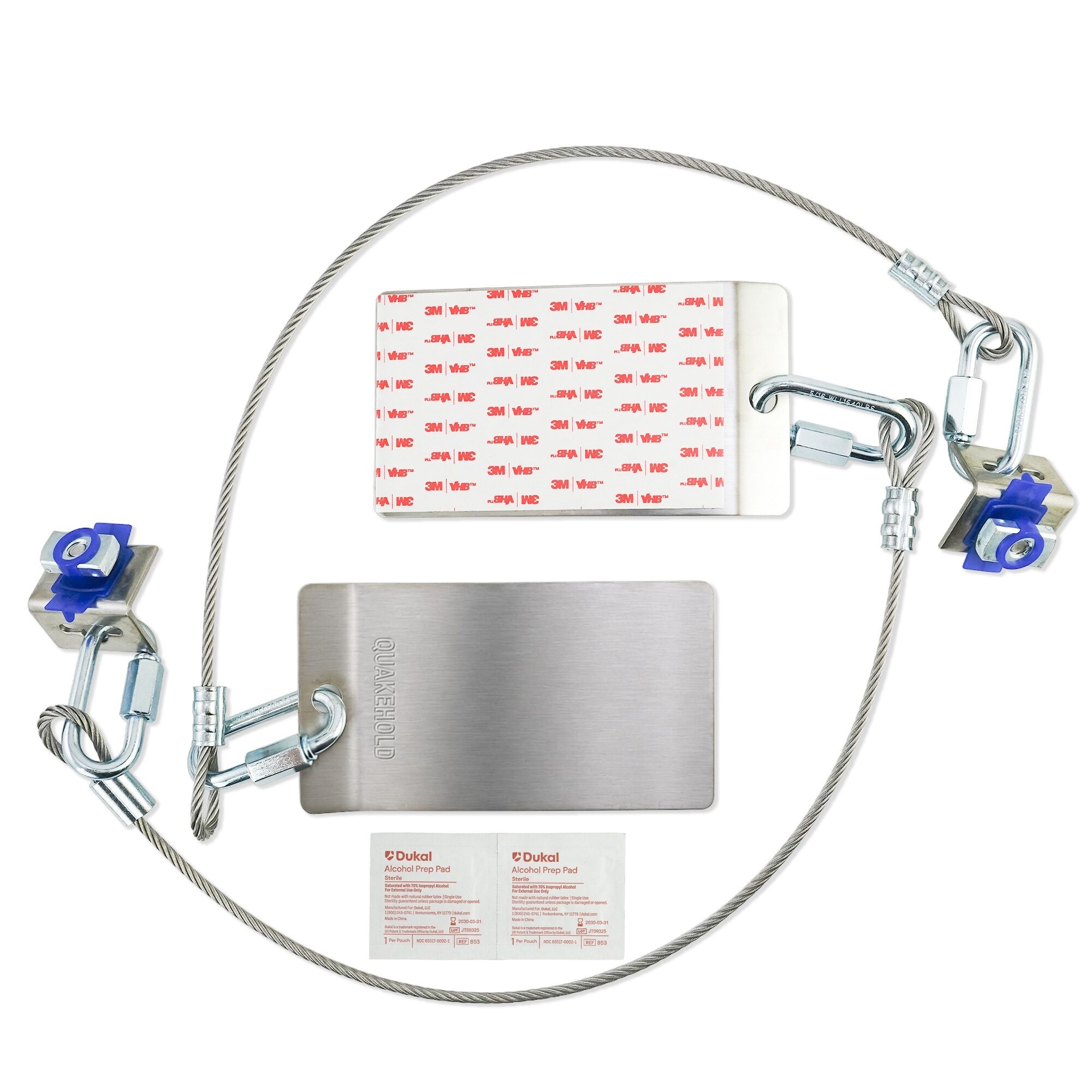 Equipment Cable Bracket to Wall Fastener w/quick disconnect